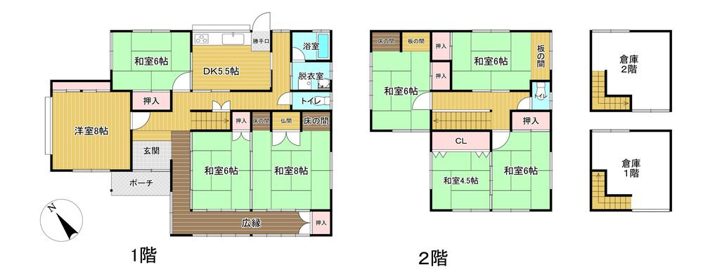 野洲市吉地　中古戸建の間取り