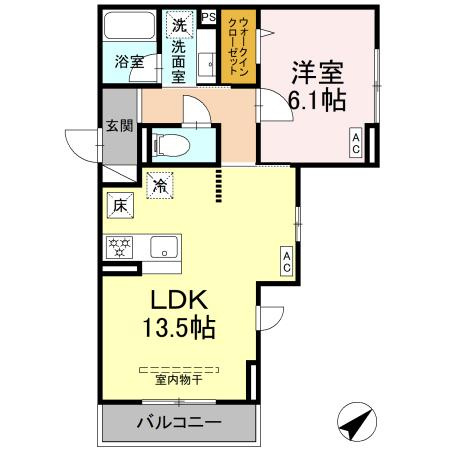 D'Bless中野島の間取り