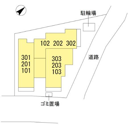 D'Bless中野島の区画図