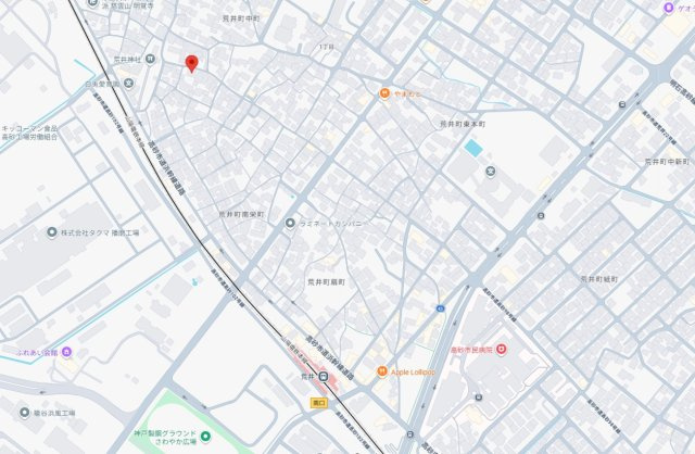 高砂市荒井町中町（全3棟）1号棟の地図