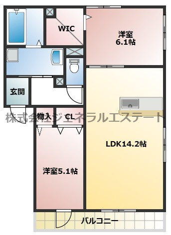 K.レジデンスビューⅡの間取り