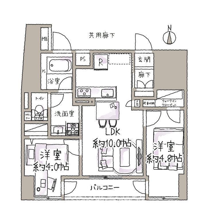 スカイコート田端の間取り
