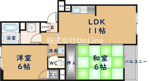 若草ハイツの間取り