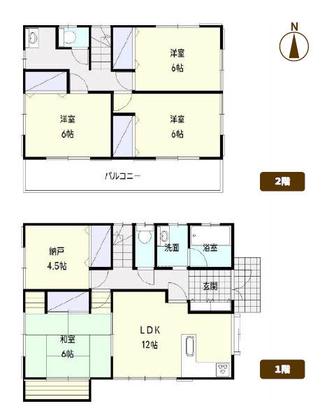 平塚市入野　中古戸建の間取り