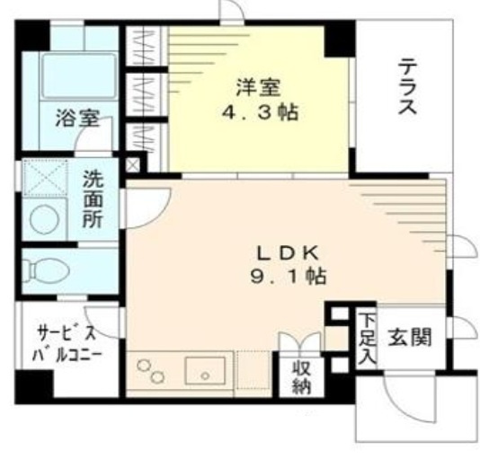 ベルメゾン鷺宮の間取り|間取りです。
