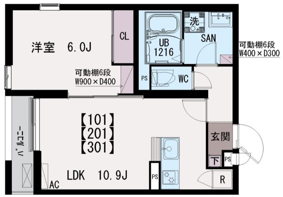 IXO・北大宮の間取り