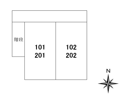 【区画図】 | 小川ハイツC | （部屋割り）