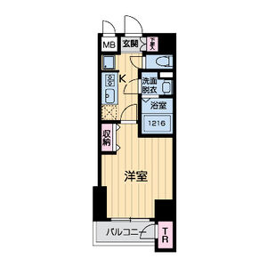 京都市下京区南不動堂町の賃貸マンションの間取り