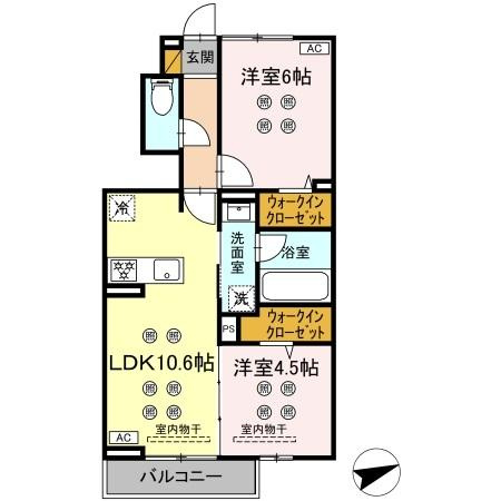 【間取り】 | ラフィーユⅡ