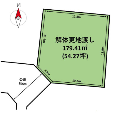岡山市中区関の土地図