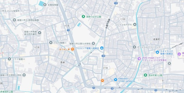 ■寝屋川市高柳　第1期　新築一戸建ての地図