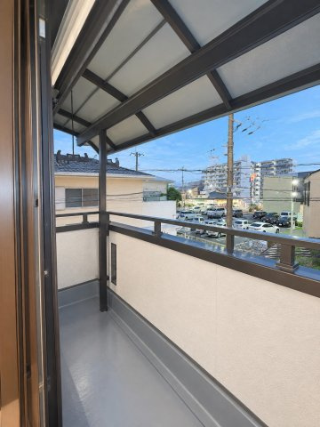 八尾市 久宝寺１丁目（久宝寺駅） 2階建 ３ＬＤＫのバルコニー|陽当たりの良い、開放感のあるバルコニー♪