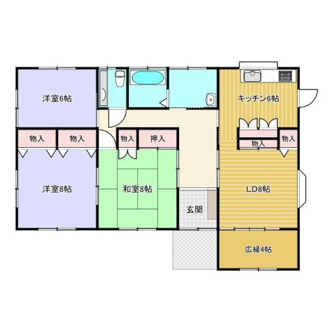 前橋市富士見町石井の間取り|間取図