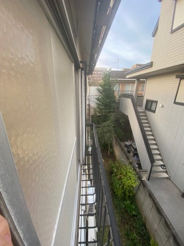 白樺コーポのバルコニー