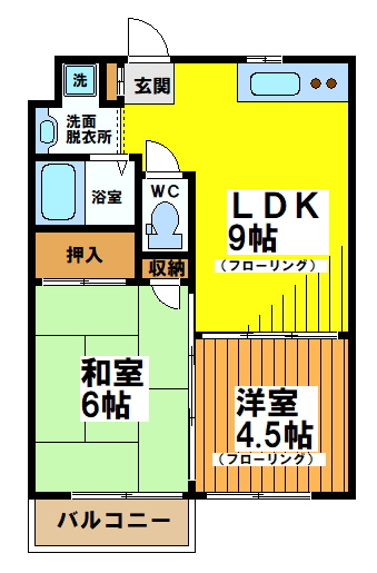 Kフラット1の間取り