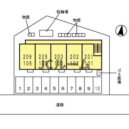 シャンブル・アンソレイエ Ⅱの区画図