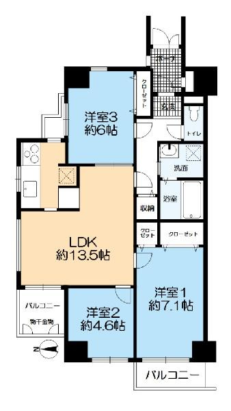 シンフォニー桃山の間取り
