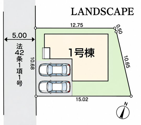 青梅市梅郷3丁目　新築戸建全1棟の区画図