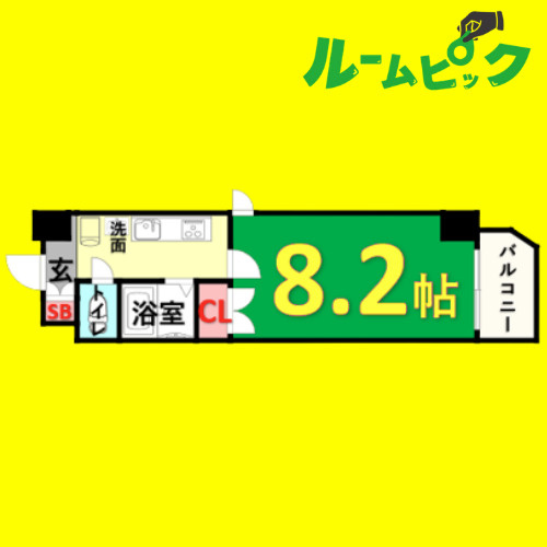 プログレッソ鶴舞　名古屋市賃貸　仲介手数料無料の間取り