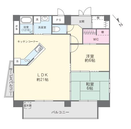 オーブ東須磨の間取り