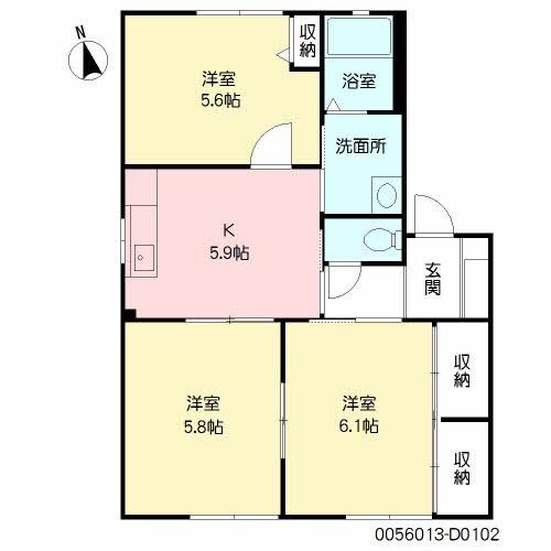 ラフレシアコーポ　Ｄ棟の間取り|使い勝手の良い間取りです♪