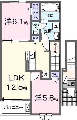 ヴィラ・サンセールＡの間取り