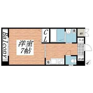 神戸市須磨区大黒町２丁目の賃貸マンションの間取り