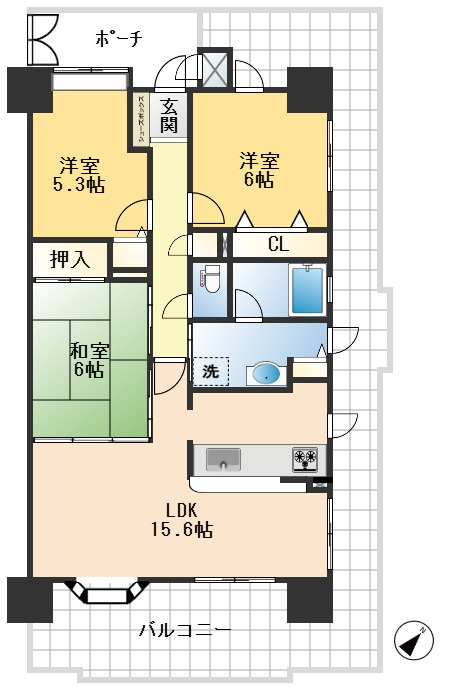 イトーピア吹田高城町の間取り