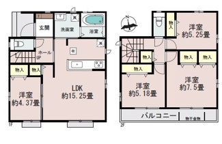 【間取り】 | 国立市富士見台４丁目　残り１棟　仲介手数料無料♪