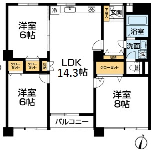 香枦園シーサイドヴィラの間取り