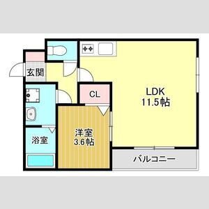 THE NOBLES 久留米中央の間取り