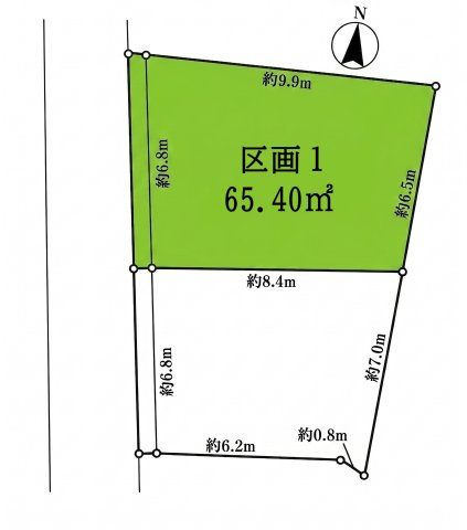 高津区下作延1丁目　1号区画の区画図