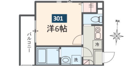 MELDIA南浦和Ⅱの間取り