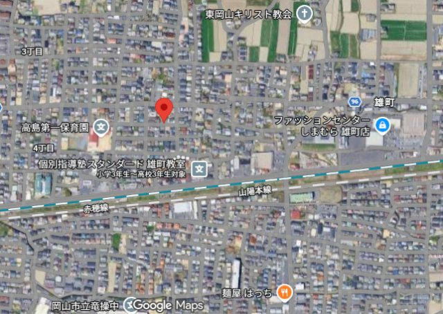 岡山市中区雄町の地図