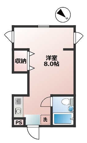 フローレンス駒沢　女性限定　角部屋　通風良好の間取り