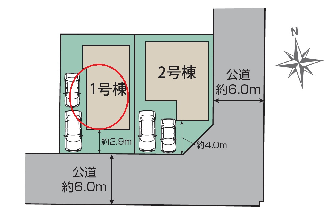 八王子市丸山町 新築戸建ての区画図