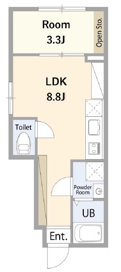 イリス糀谷の間取り|コンパクトですが使いやすい1LDK
