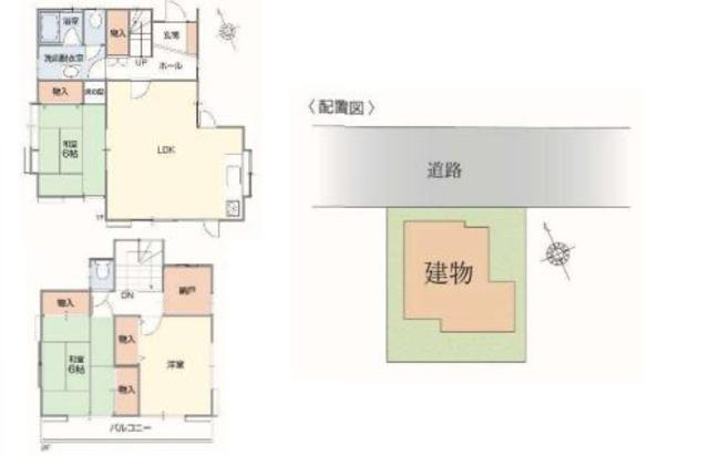 坂戸市中富町　中古売戸建の間取り
