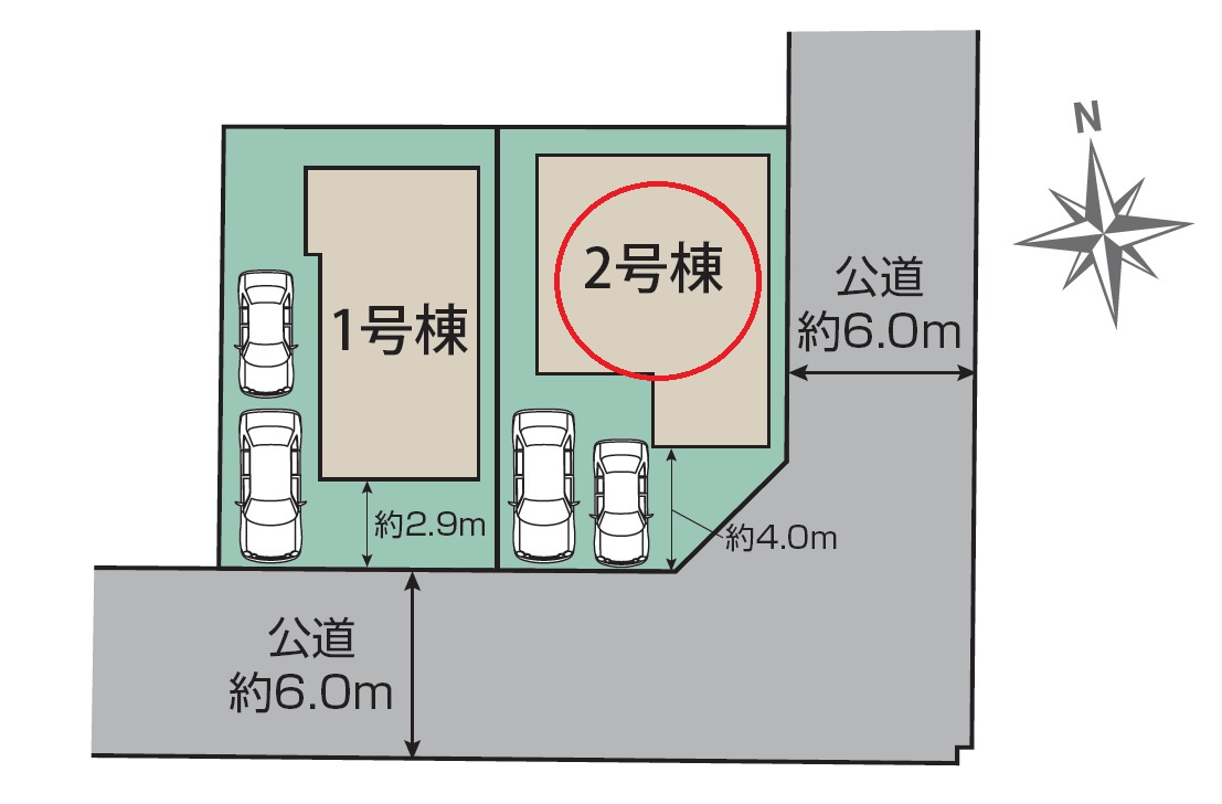 八王子市丸山町 新築戸建ての区画図