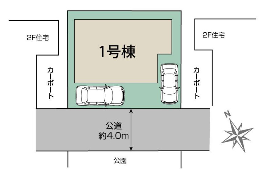 越谷市宮本町4丁目 新築分譲住宅の区画図