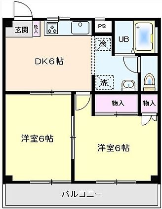 【間取り】 | 家族にぴったりの2DKです！