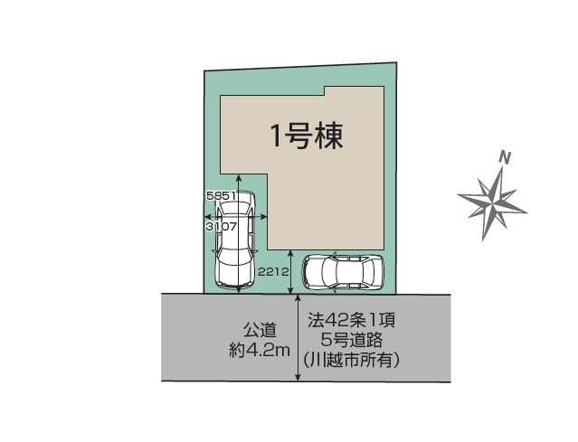 【区画図】 | 川越市寺尾５期　全１棟 | 全1棟
