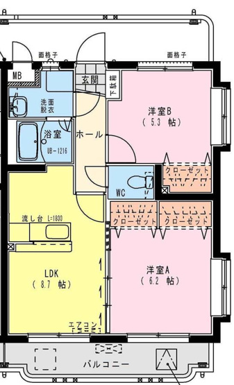 【間取り】 | ラシーヌ平和台 | ラシーヌ平和台の間取り