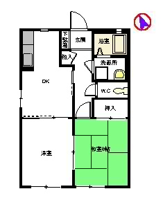 【間取り】 | カメリアタウン 壱番館 ＊ | カメリアタウン 壱番館 ＊ A0106号-15