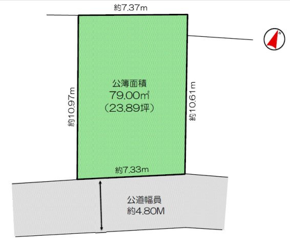 秦野市渋沢1丁目　売地の区画図