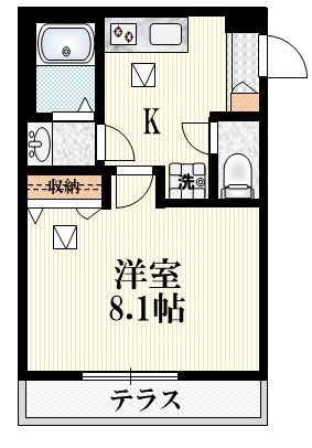 ヴィルヌーヴ阿佐ヶ谷の間取り|★角部屋★洋室広々８．１帖★