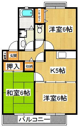 サニーコート田辺の間取り