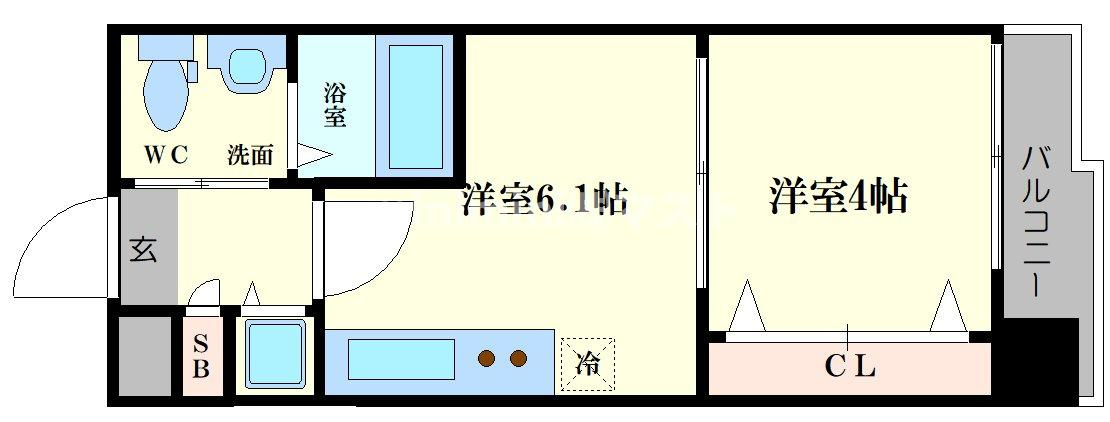 エステムコート難波Ⅲラグースの間取り