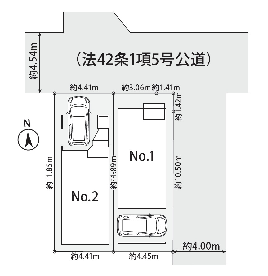 大田区西蒲田4丁目　新築戸建　全2棟の区画図|全体区画図

現地ご見学希望・資料請求などお気軽にお問い合わせ下さい！
03-5990-5201