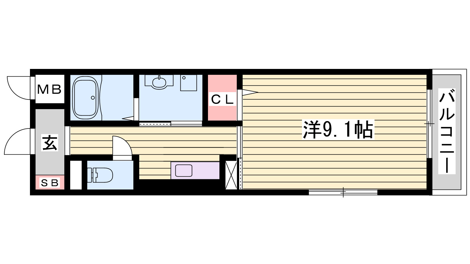 アンソレイユⅠの間取り